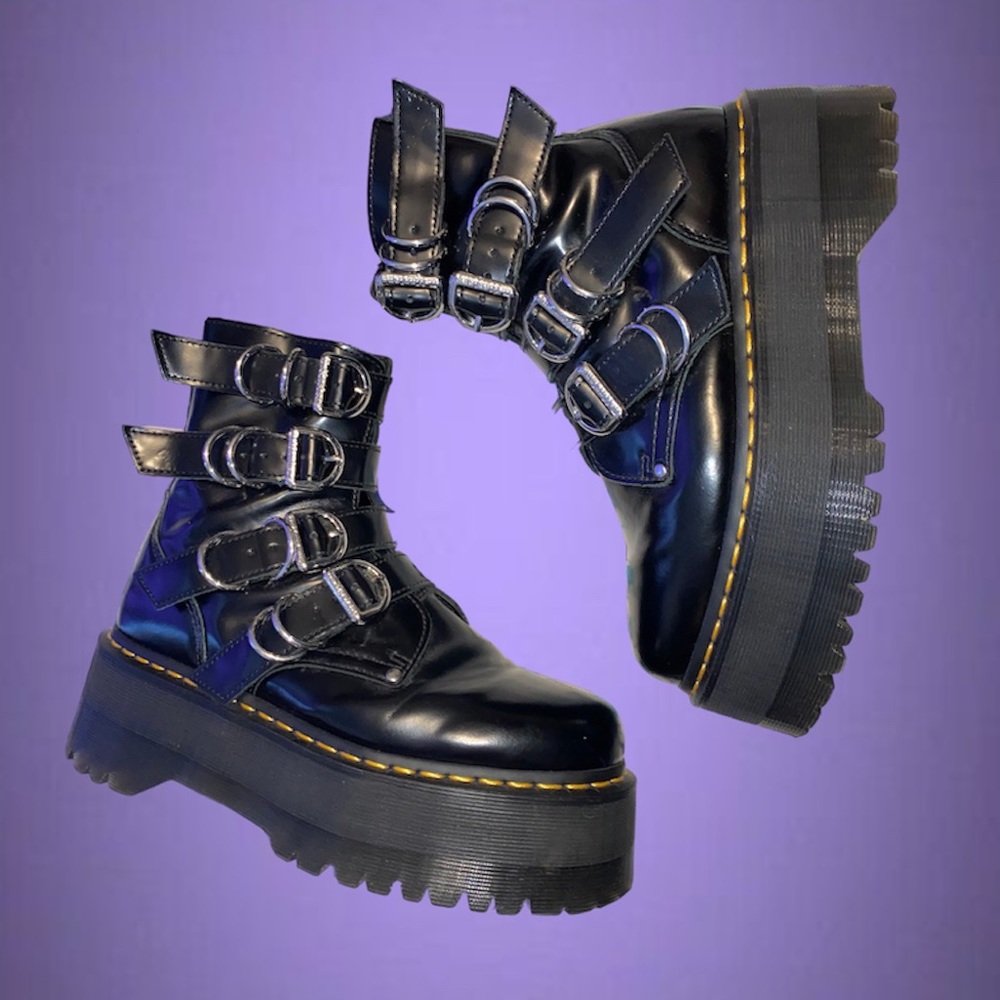 Rare Dr.martens Jadon Max HDW/Hardware leather platform boots